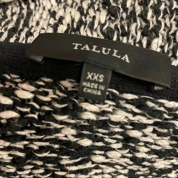 Talula Knit Open Cardigan Black and White Size XXS - Picture 9 of 9